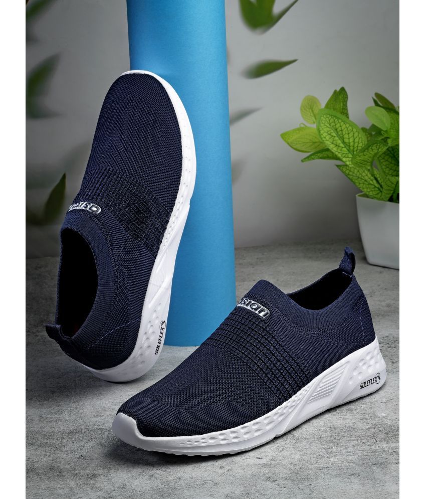     			ASIAN STORM-01 Navy Men's Slip-on Shoes