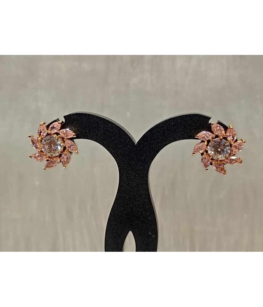     			Mannatraj Pearls & Jewellers Peach Stud Earrings ( Pack of 1 )