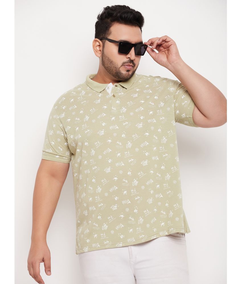     			XPLUMP Cotton Blend Regular Fit Printed Half Sleeves Men's Polo T Shirt - Sea Green ( Pack of 1 )