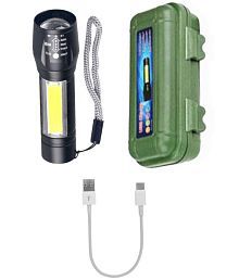 Hometales Metal Light 3W Rechargeable Flashlight Torch ( Pack of 1 )