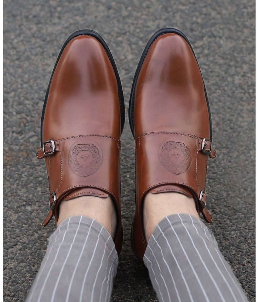     			Aadi Tan Men's Monk Strap Formal Shoes