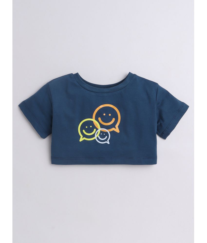     			Aww Hunnie Blue Cotton Girls Top ( Pack of 1 )