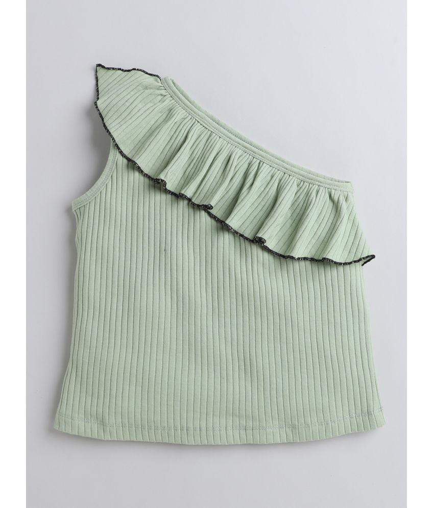     			Aww Hunnie Green Cotton Girls Top ( Pack of 1 )