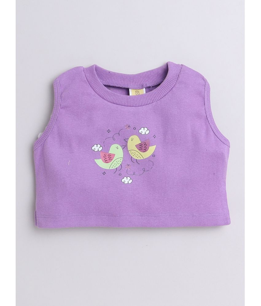     			Aww Hunnie Mauve Cotton Girls Top ( Pack of 1 )