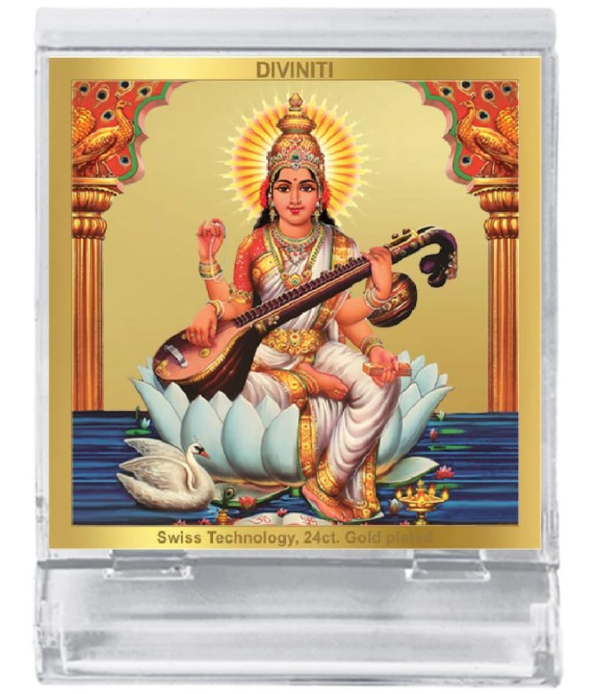     			Diviniti Goddess Saraswati Ideal For Car Dashboard ( Pack of 1 )