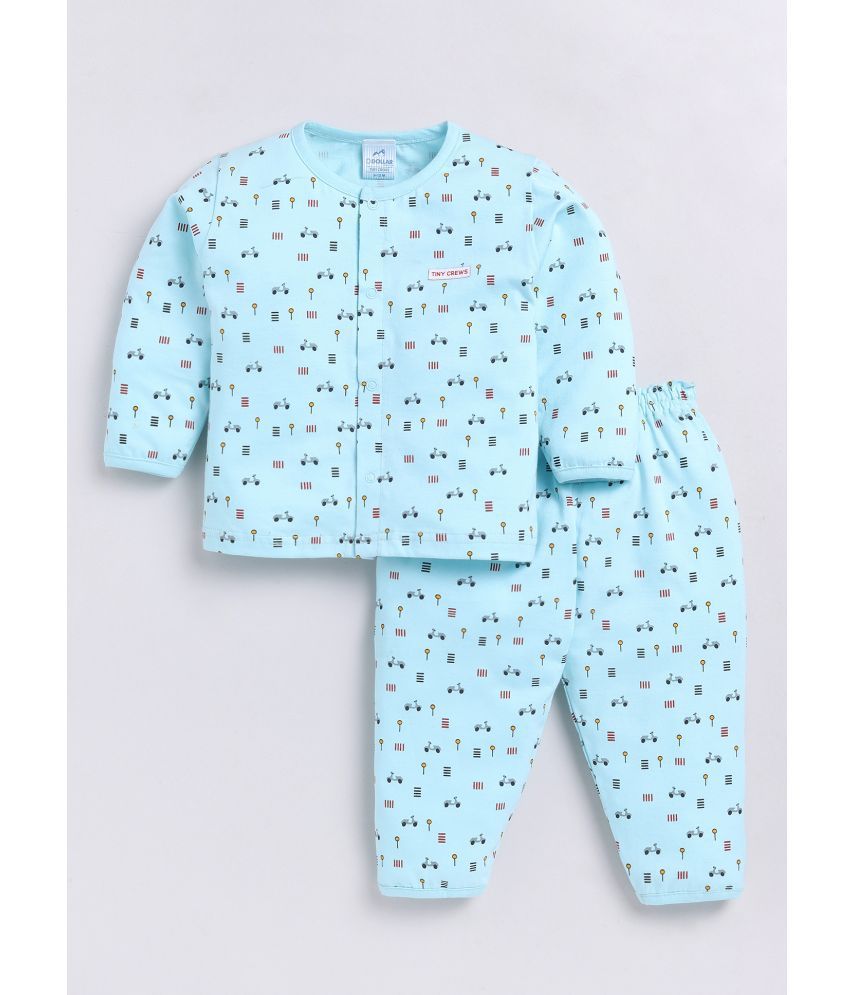     			Dollar Blue Cotton Baby Boy T-Shirt & Trouser ( Pack of 1 )