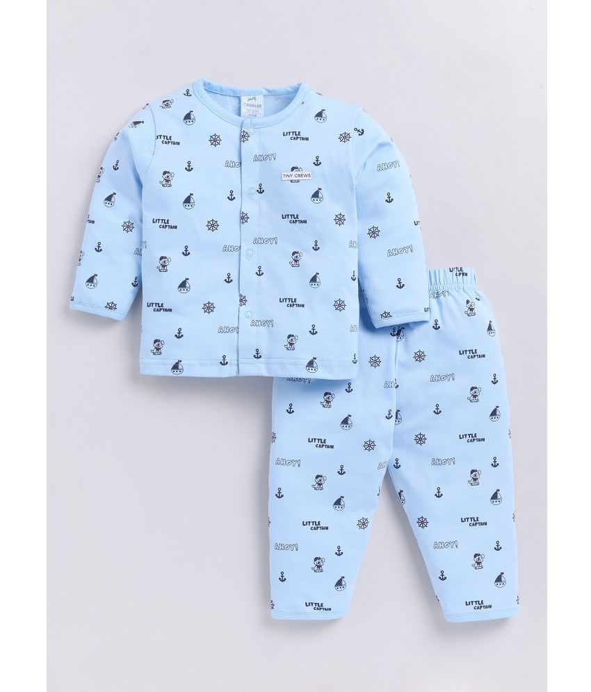     			Dollar Blue Cotton Baby Boy T-Shirt & Trouser ( Pack of 1 )