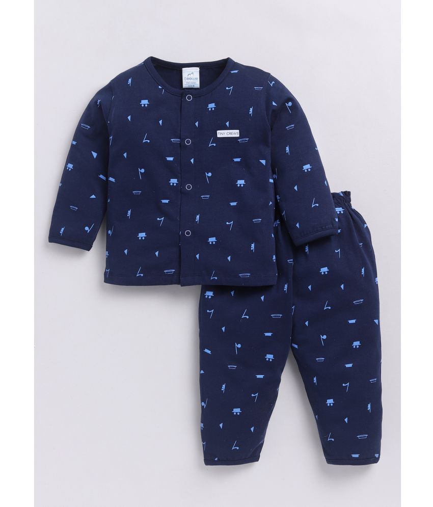     			Dollar Navy Cotton Baby Boy T-Shirt & Trouser ( Pack of 1 )