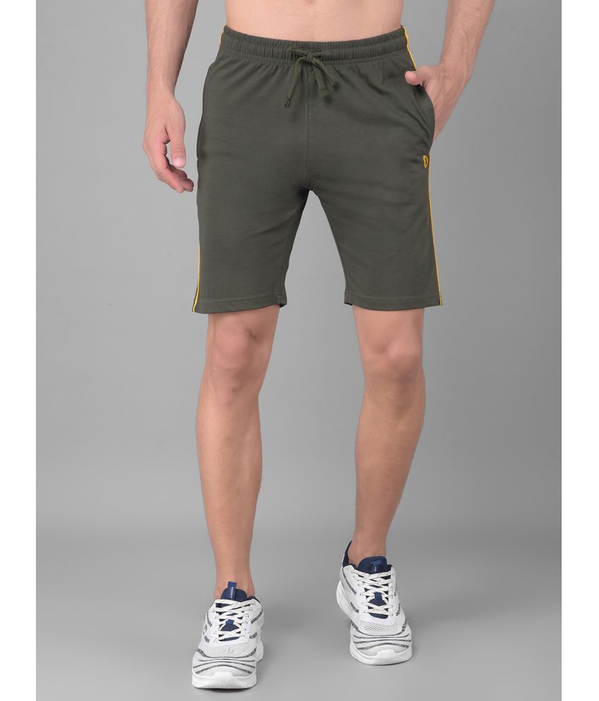     			Dollar Olive Cotton Blend Men's Shorts ( Pack of 1 )