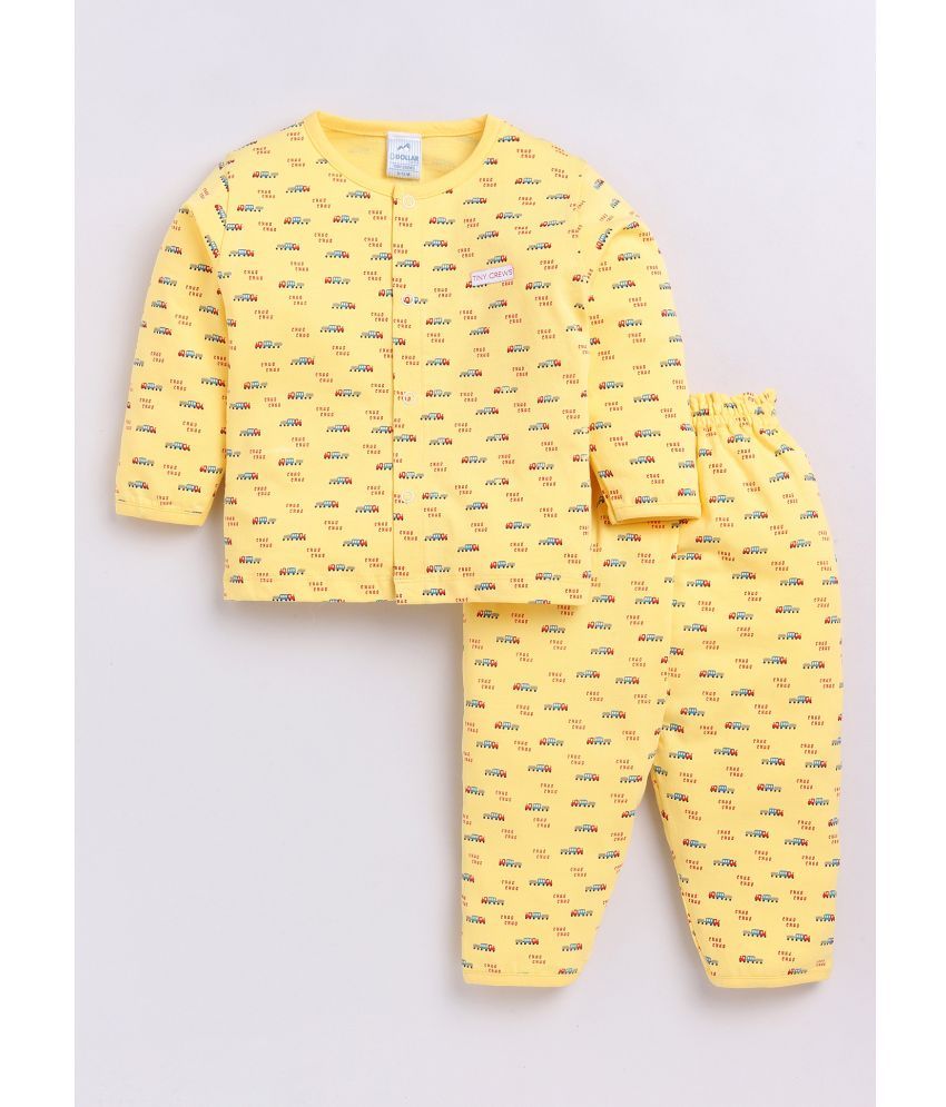     			Dollar Yellow Cotton Baby Boy T-Shirt & Trouser ( Pack of 1 )