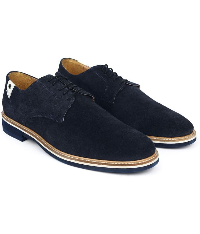     			HATS OFF ACCESSORIES Navy Men's Derby Formal Shoes