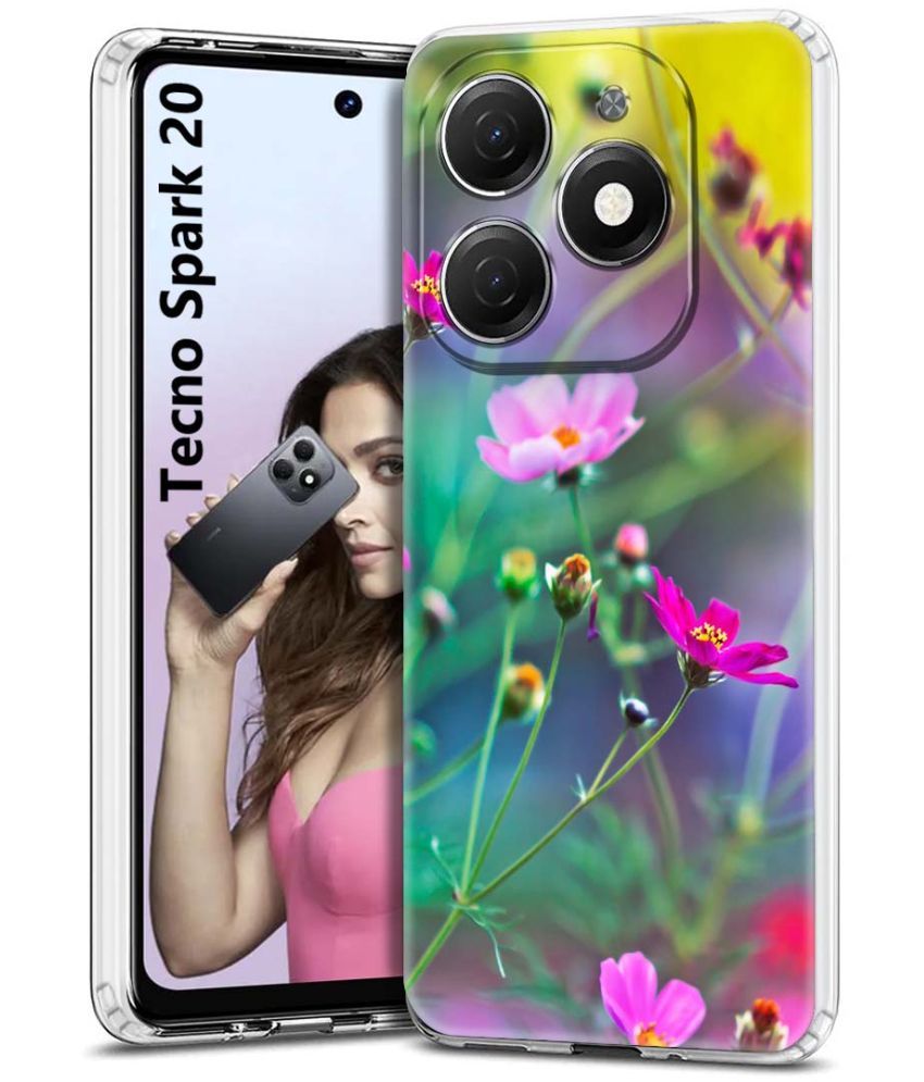     			NBOX Multicolor Printed Back Cover Silicon Compatible For Tecno Spark 20 ( Pack of 1 )