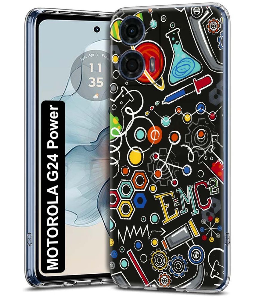     			NBOX Multicolor Printed Back Cover Silicon Compatible For MOTOROLA G24 Power ( Pack of 1 )