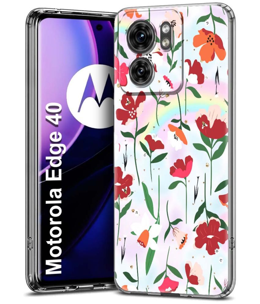     			NBOX Multicolor Printed Back Cover Silicon Compatible For Motorola Edge 40 5G ( Pack of 1 )
