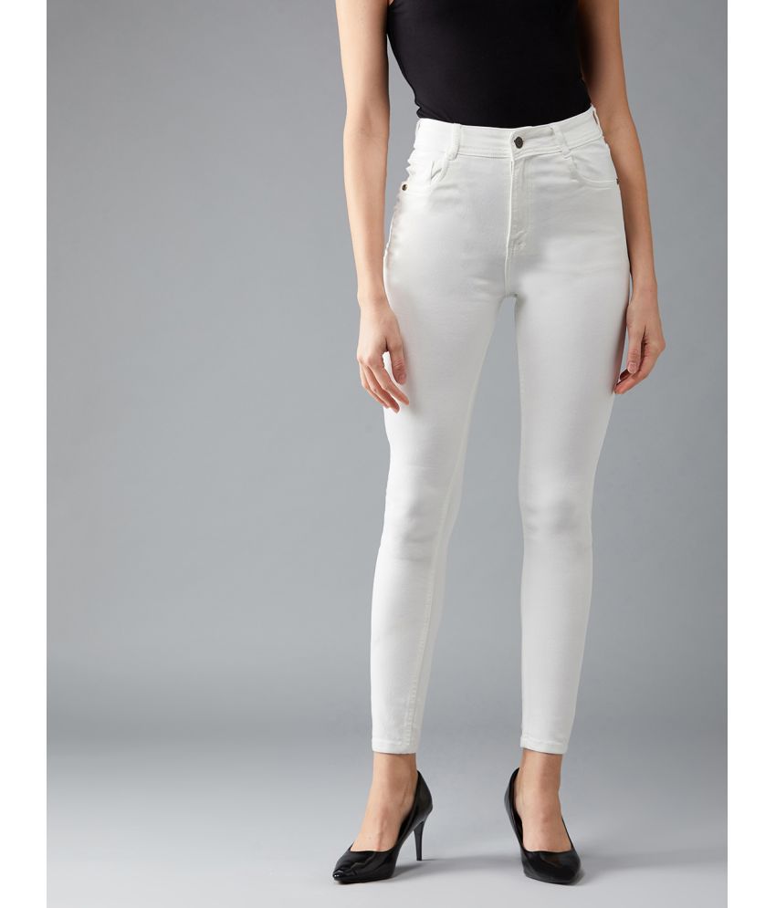     			Dolce Crudo - White Denim Skinny Fit Women's Jeans ( Pack of 1 )