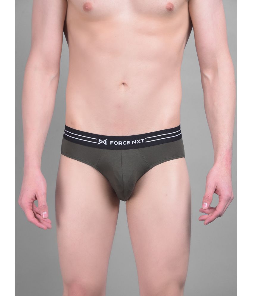     			Force NXT Olive Cotton Men's Briefs ( Pack of 1 )