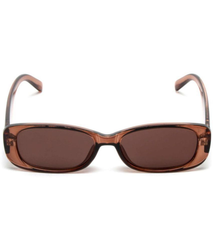     			MESPEE Brown Rectangular Sunglasses ( Pack of 1 )