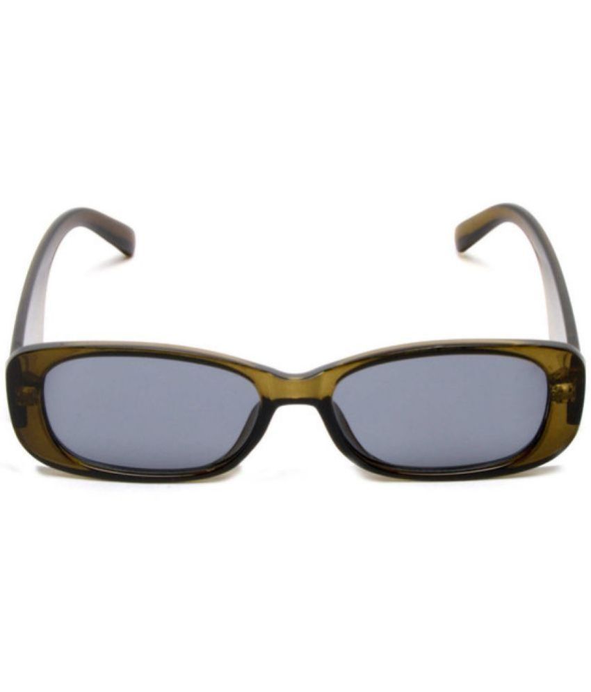     			MESPEE Olive Rectangular Sunglasses ( Pack of 1 )