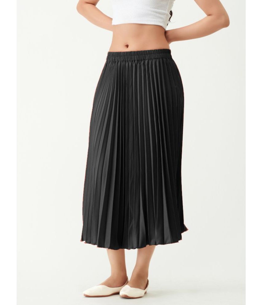     			RAIYANI FASHION Black Polyester Women's Flared Skirt ( Pack of 1 )
