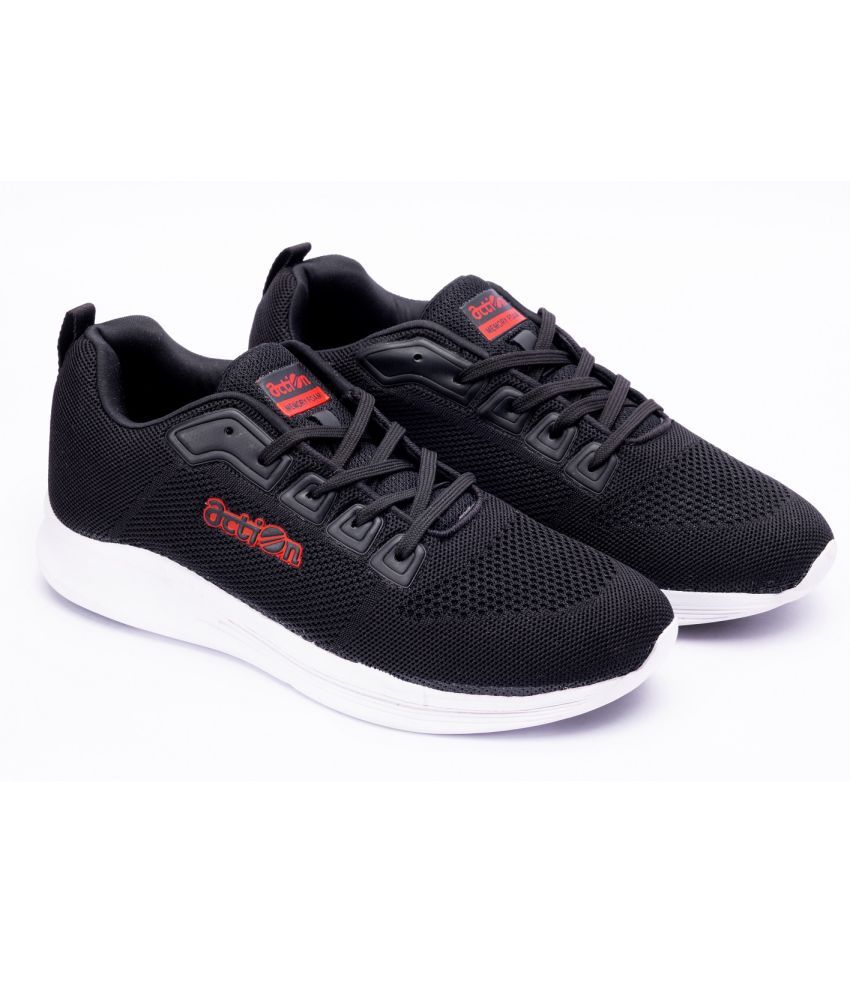     			Action Black Men's Sports Running Shoes