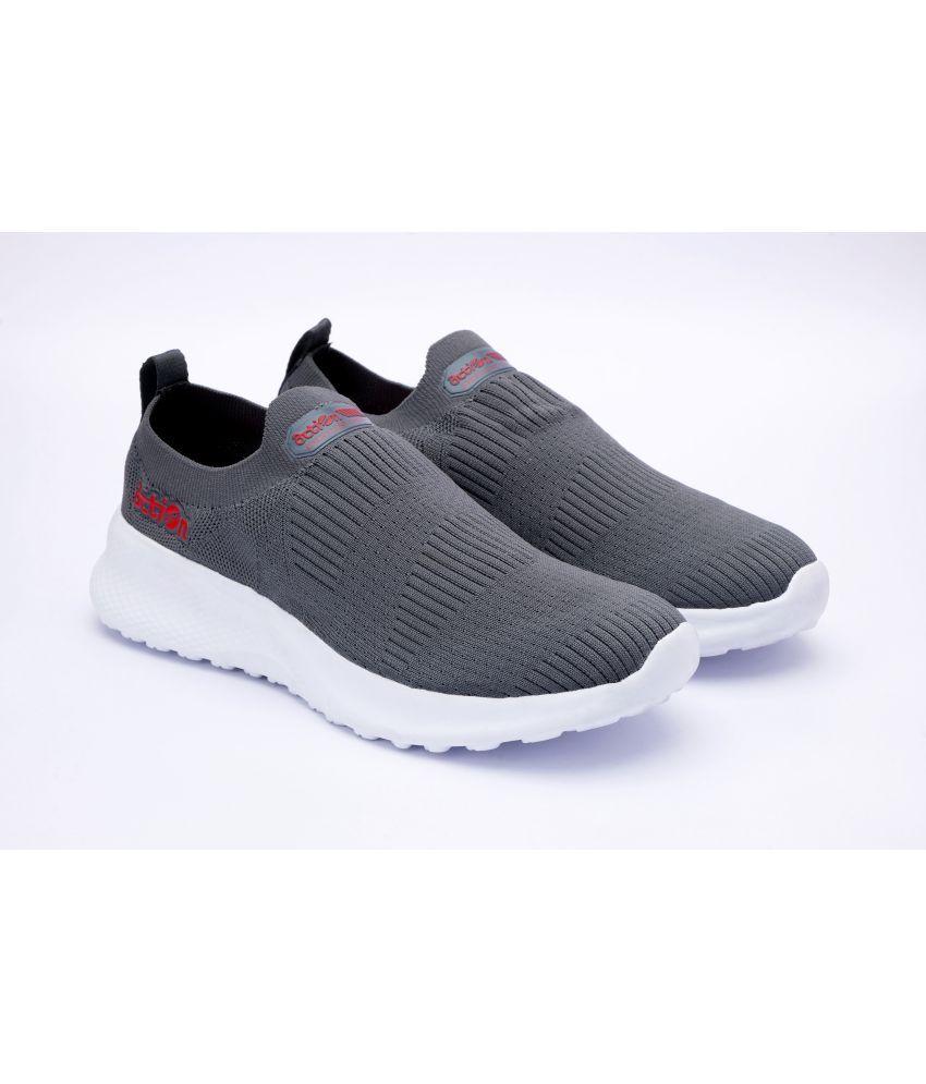     			Action Dark Grey Men's Sports Running Shoes