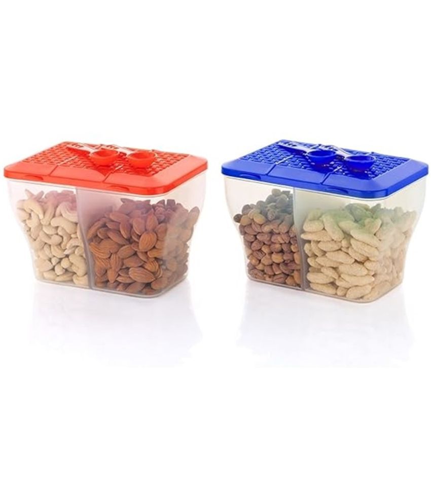     			Analog Kitchenware Dal/Masala/Vegetable Plastic Multicolor Multi-Purpose Container ( Set of 2 )