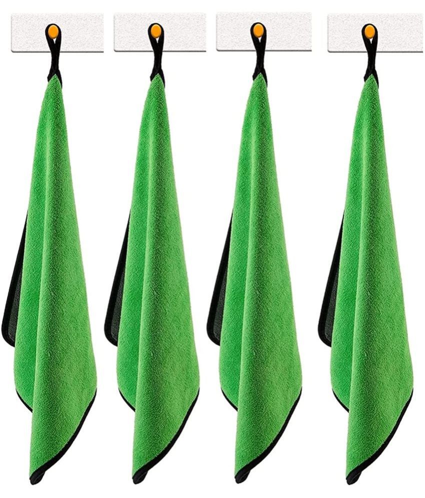     			Auto Hub Green 600 GSM Microfiber Cloth For Automobile ( Pack of 4 )