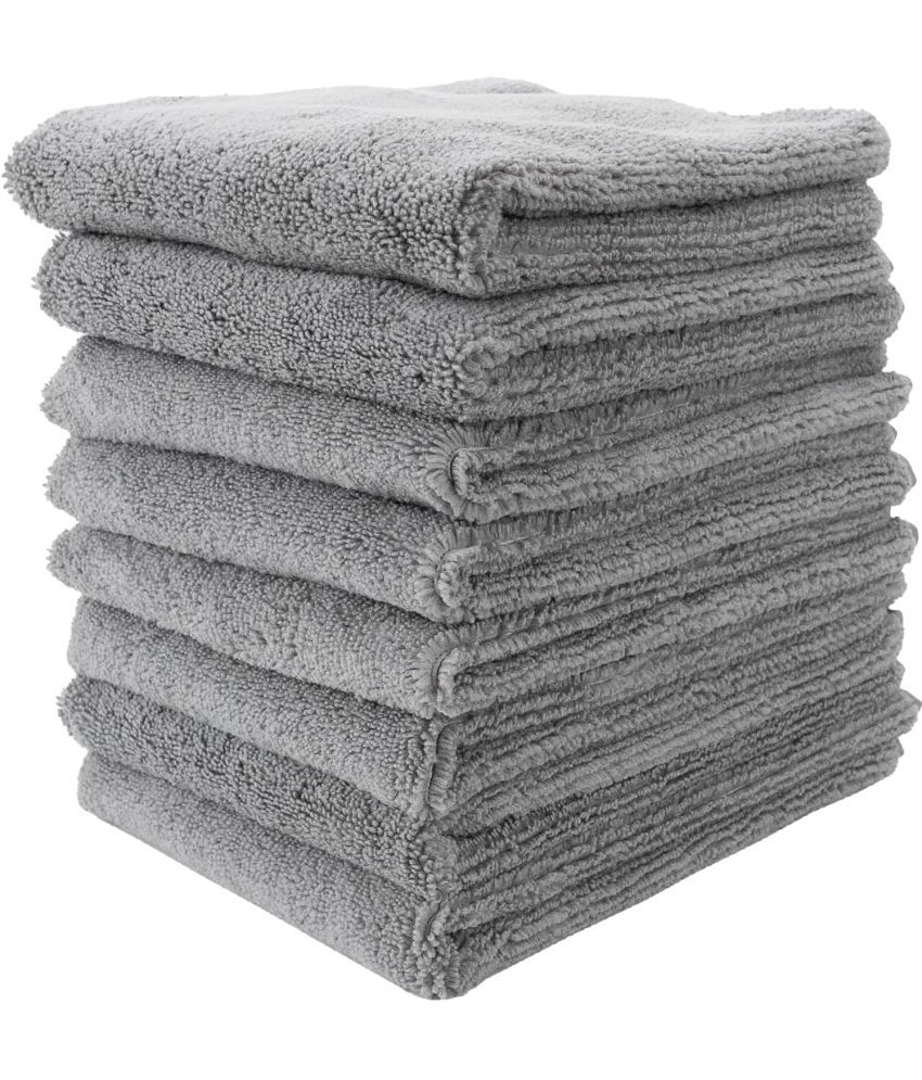     			Auto Hub Grey 340 GSM Microfiber Cloth For Automobile ( Pack of 8 )