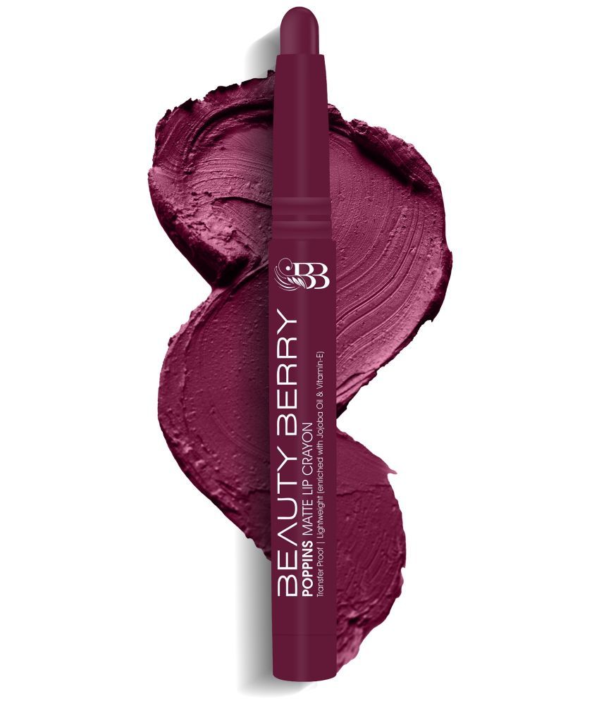     			Beauty Berry Poppins Matte Lip Crayon Lipstick for Women 3g, Maple Magenta (Shade - 04)