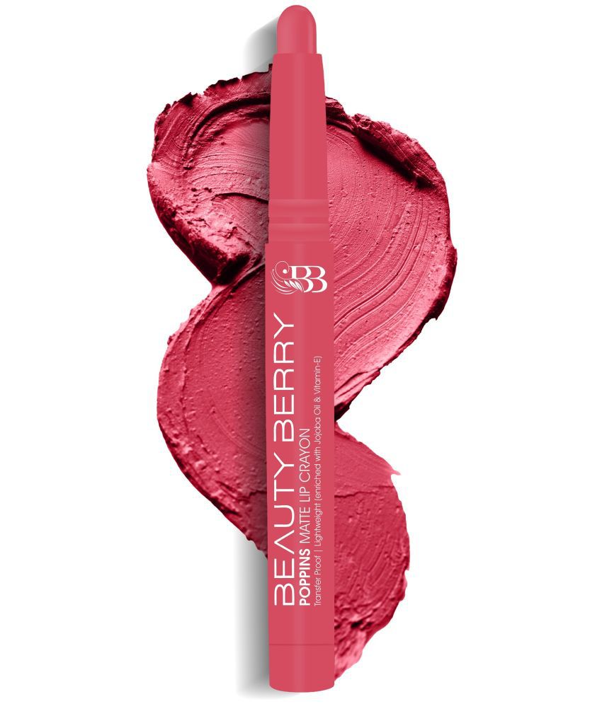     			Beauty Berry Strawberry Pink Matte Lipstick 3