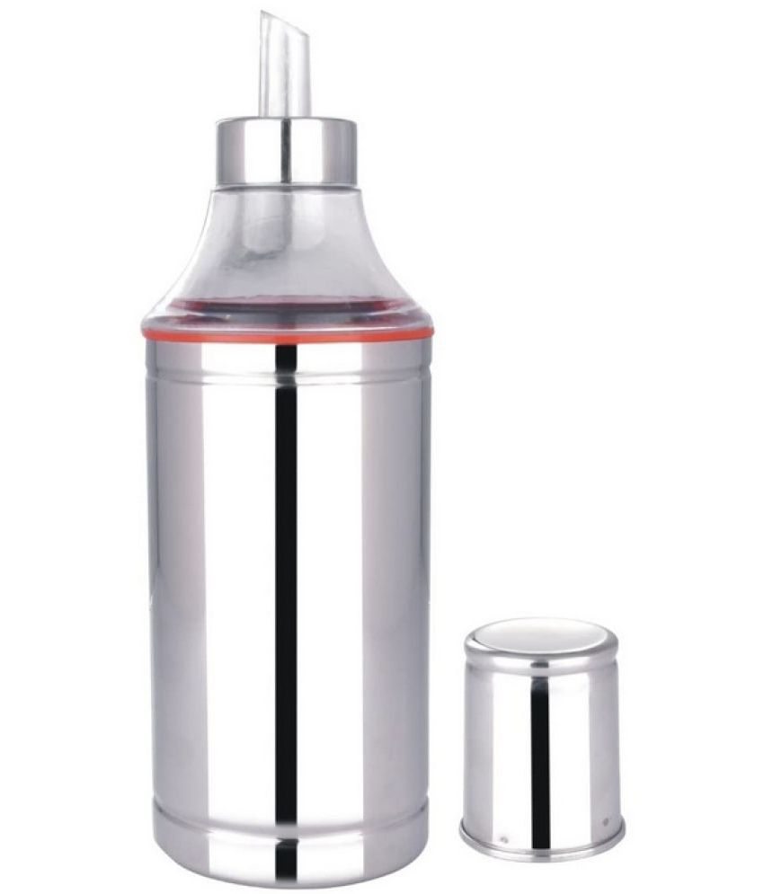     			Green Tales Oil Dispenser Steel Silver Oil Container ( Set of 1 )