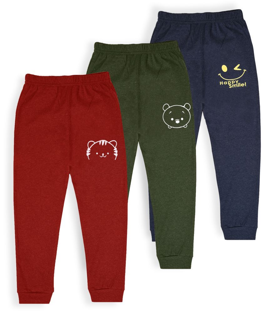     			J&JP Multicolor Cotton Blend Boys Trackpant ( Pack of 3 )