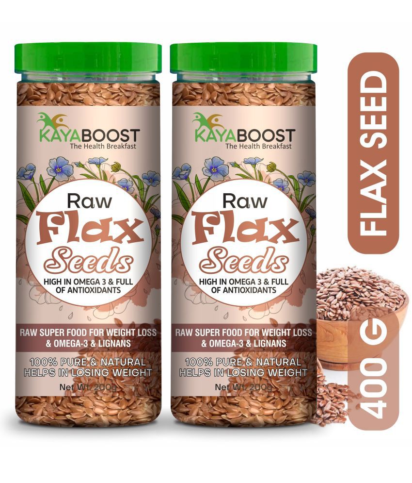     			KAYABOOST Certified Organic Flax Seeds Raw Superfood for Weight Loss (400 g)