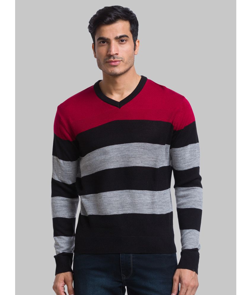     			Parx Acrylic V-Neck Men's Full Sleeves Pullover Sweater - Red ( Pack of 1 )