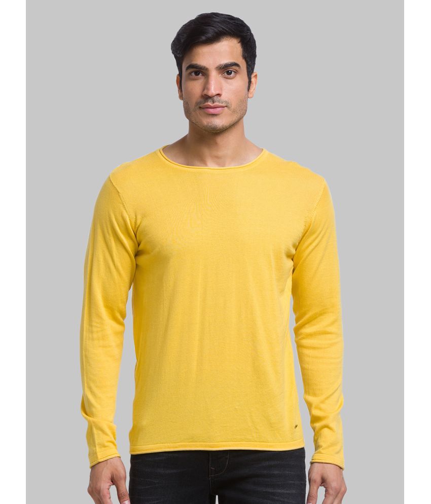     			Parx Cotton Round Neck Men's Full Sleeves Pullover Sweater - Yellow ( Pack of 1 )