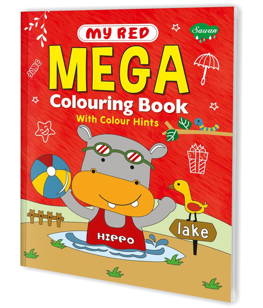     			Sawan Present My Red Mega Colouring Book With Colour Hints | Perfect Gift For Preschool, Nursery, Early Learners And Kindergarten Children