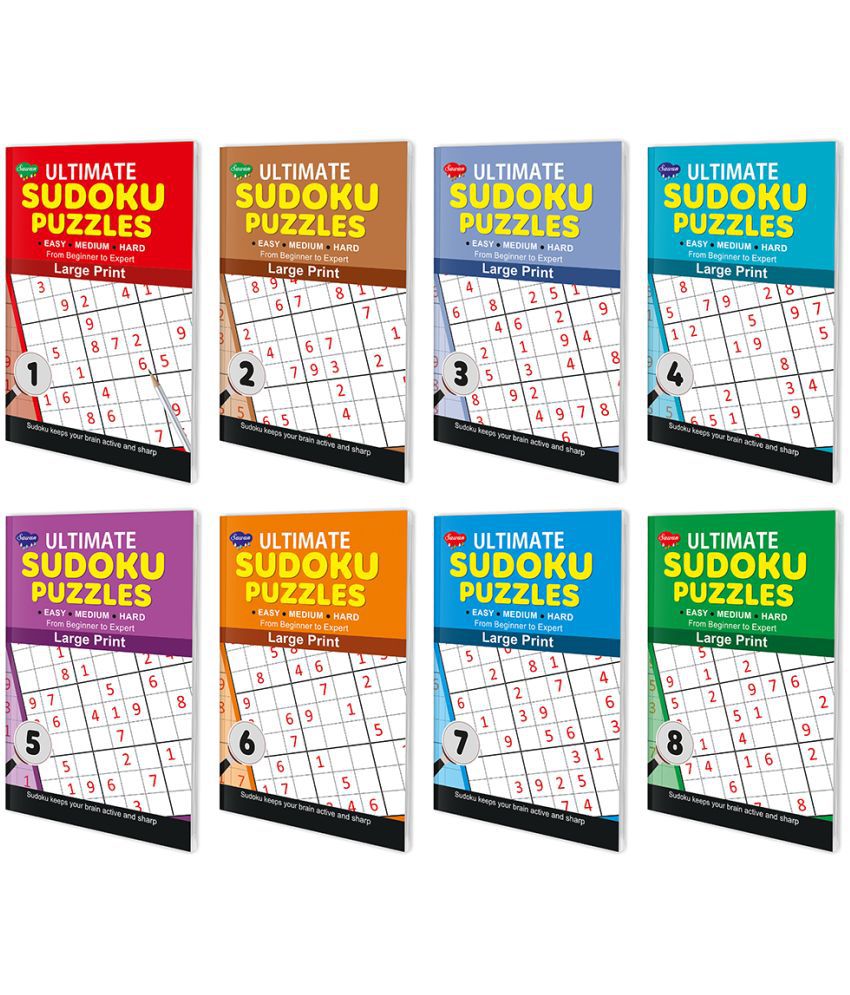     			Sawan Present Set Of 8 Ultimate Sudoku Puzzles | Easy, Medium, Hard 1 To 8 ( Large Print with Answers )