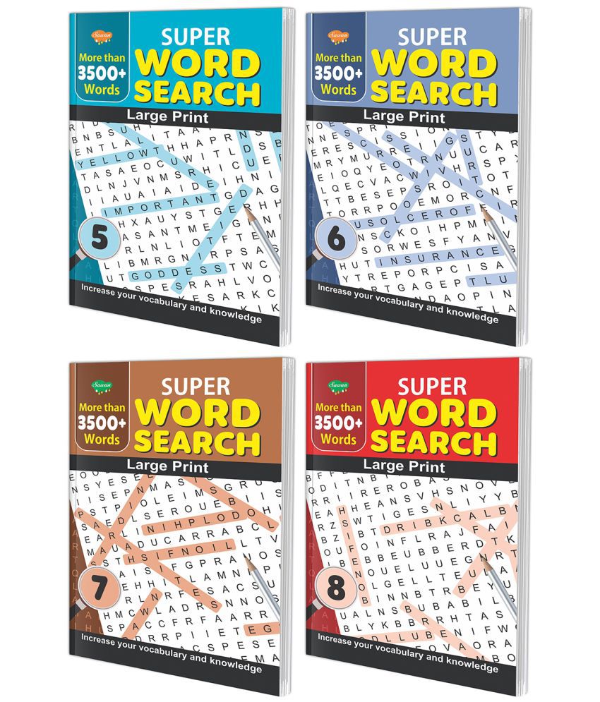     			Set of 4 Super Word Search - 5,6,7 & 8