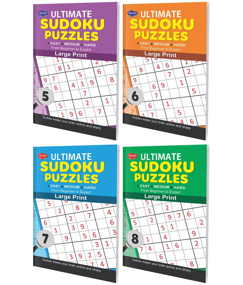     			Set of 4 Ultimate Sudoku Puzzles - 5,6,7 & 8
