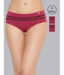 C9 Airwear Pack of 3 Nylon Solid Women's Bikini ( Wine )