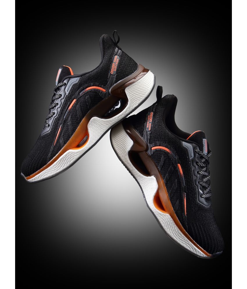     			ASIAN TWINSPRING-02 Black Men's Sports Running Shoes