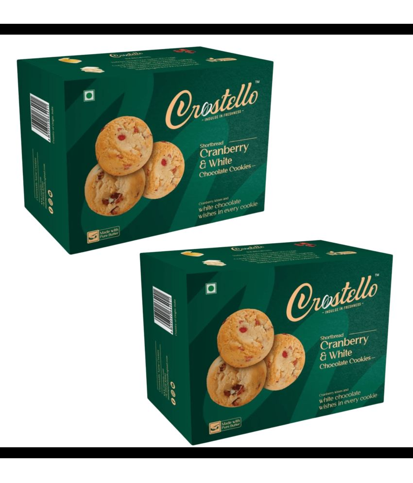     			CROSTELLO Cranberry Cookies 360 g Pack of 2