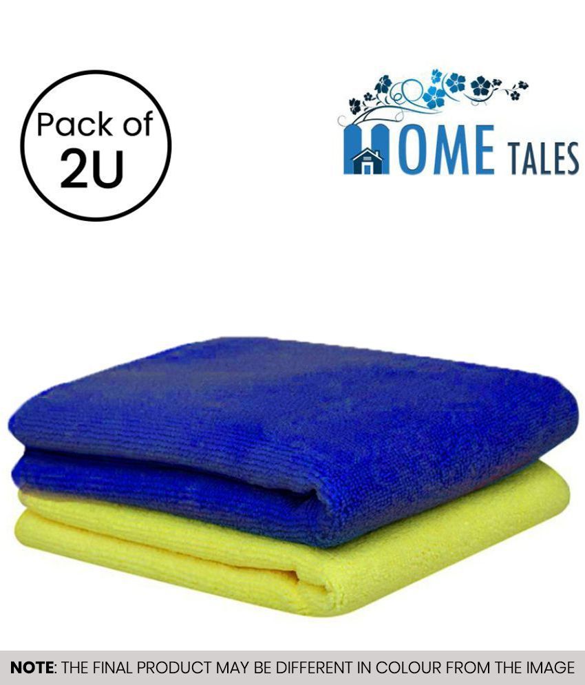     			HOMETALES Multicolor 340 GSM Microfiber Cleaning Cloth For Automobile Car accessories ( Pack of 4 ) 40x40 cms