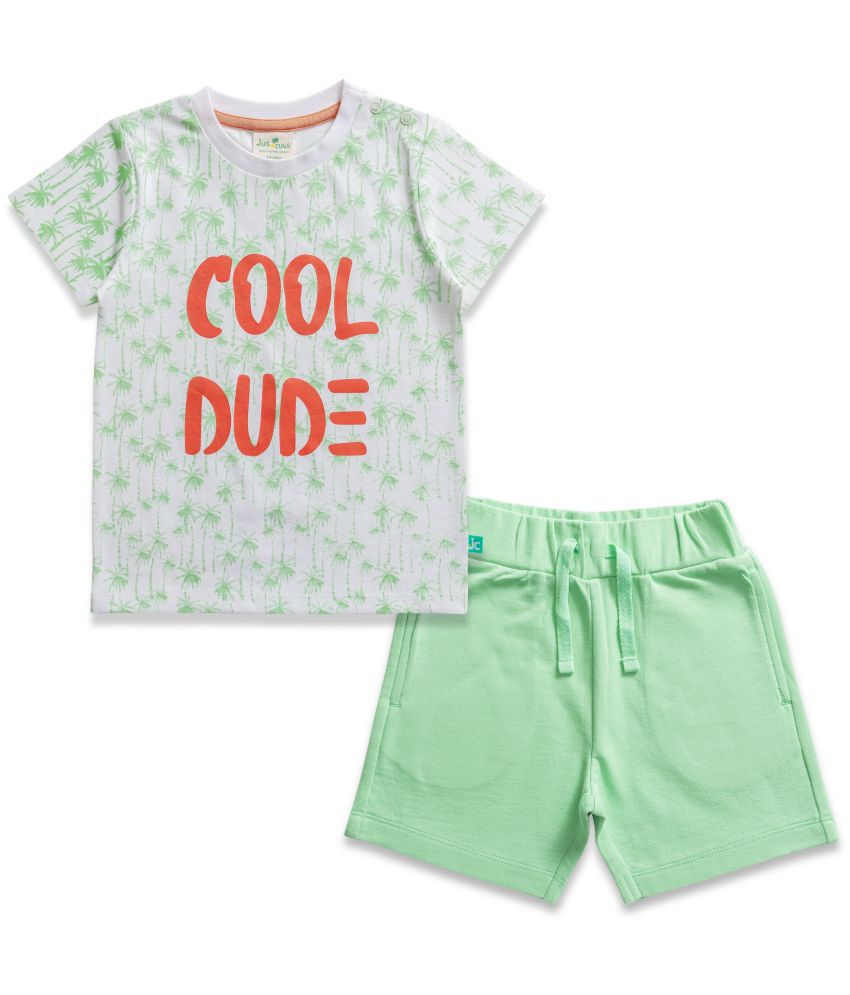     			Juscubs Green Cotton Baby Boy T-Shirt & Shorts ( Pack of 1 )