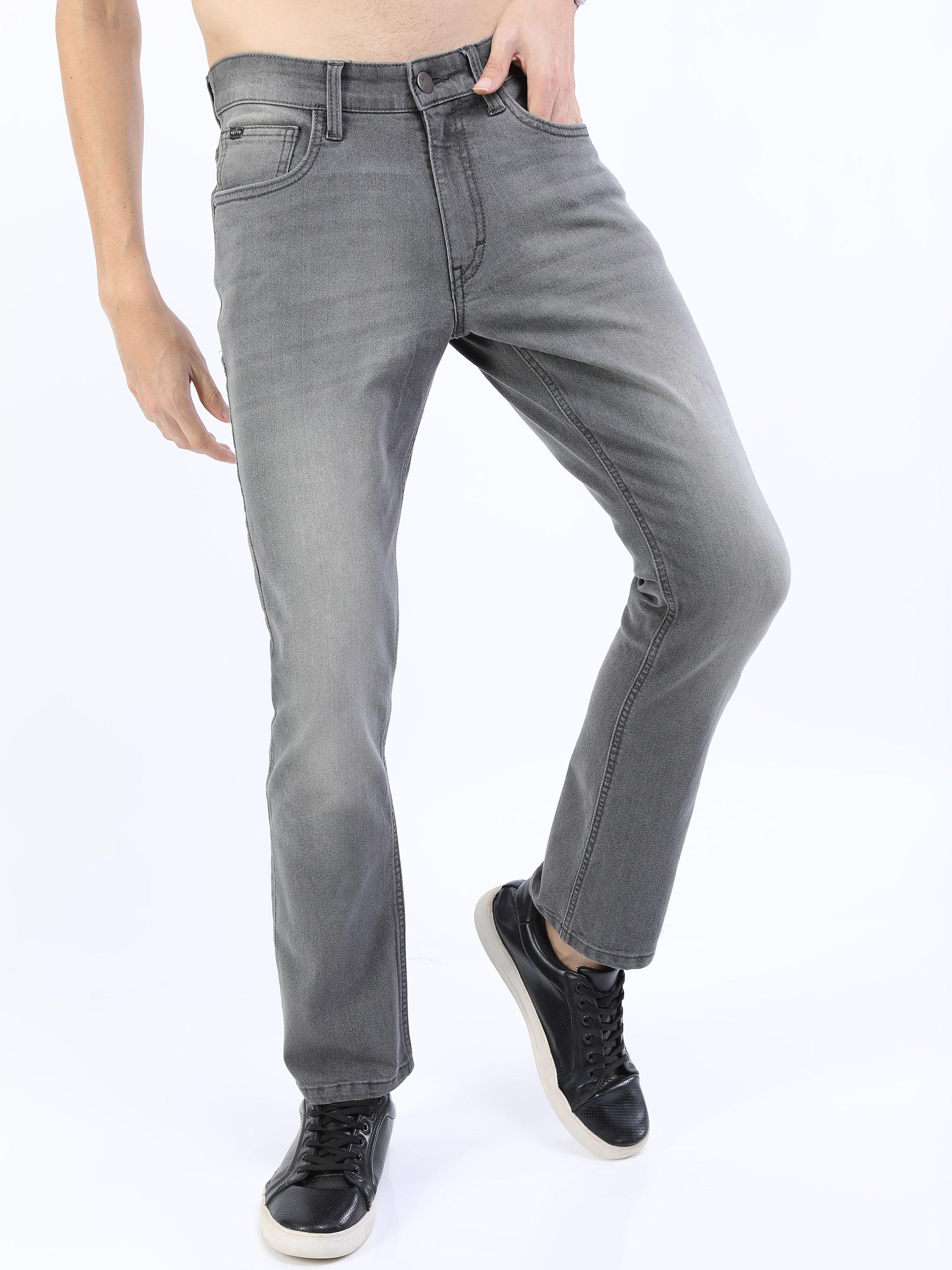     			Ketch Slim Fit Washed Men's Jeans - Light Grey ( Pack of 1 )