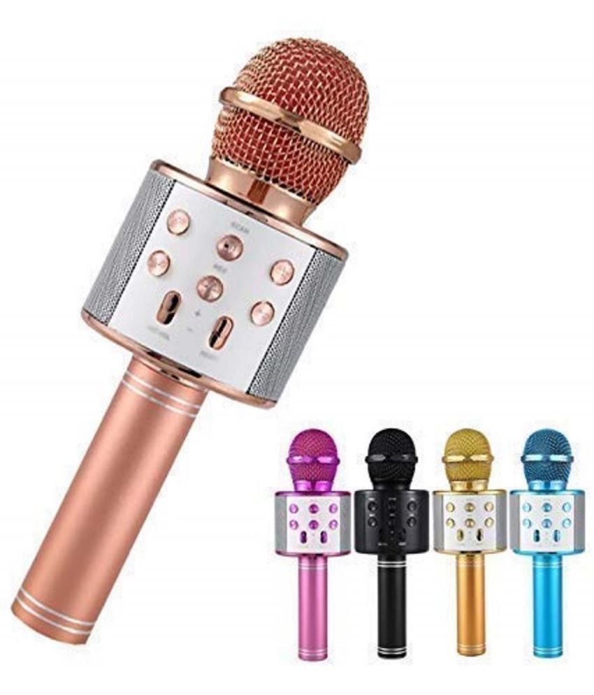     			Kidsaholic Advance Handheld Wireless Singing Mike Multi-Function Bluetooth Karaoke Mic with Microphone Speaker with Recording + USB (Random Color)