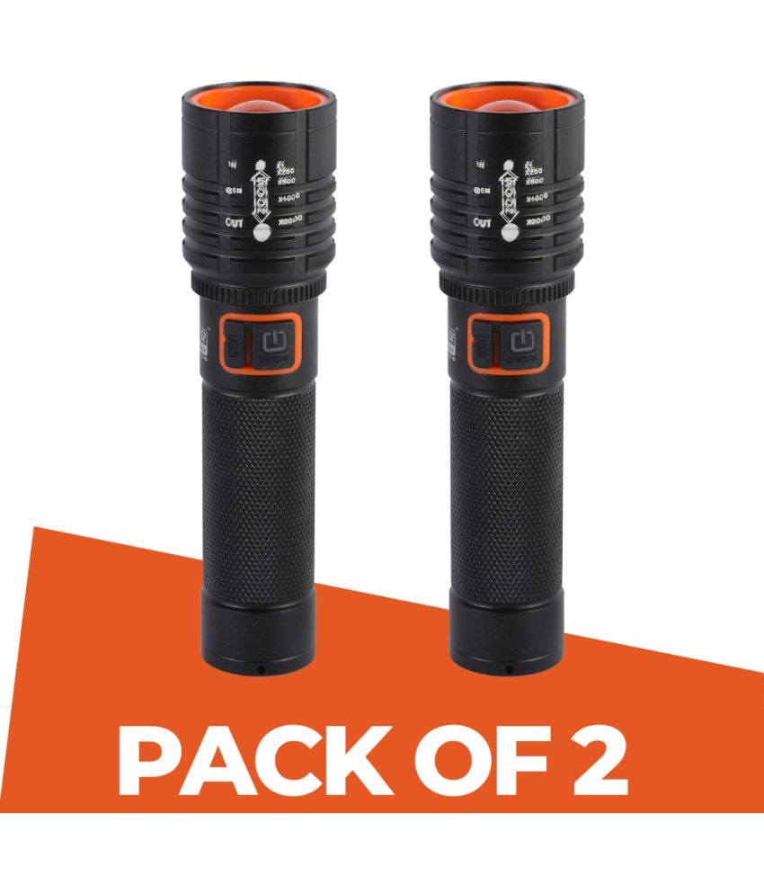     			MZ - 2W Rechargeable Flashlight Torch ( Pack of 2 )