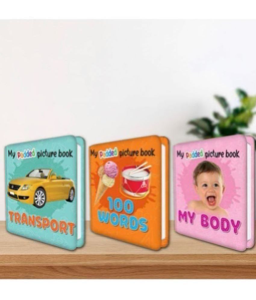     			Set of 3 MY PADDED PICTURE BOOK My Body, 100 Words and Transport| The Trio Bundle of 'My Body', '100 Words' and 'Transport' Padded Picture Books"