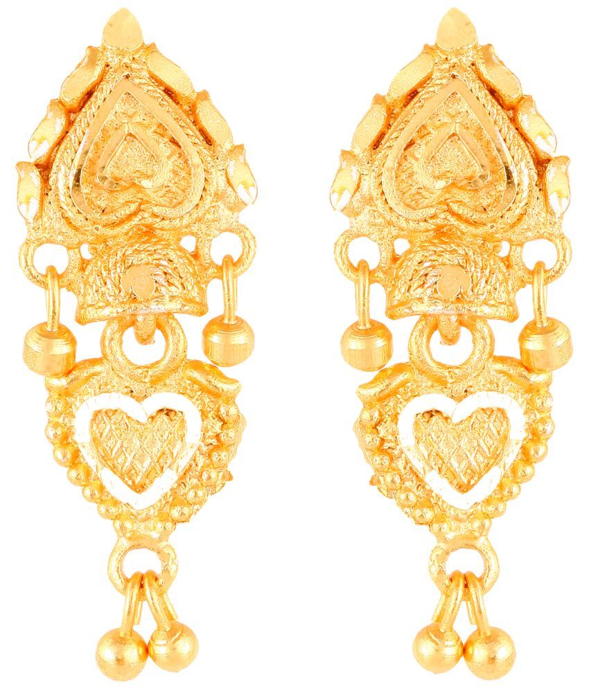     			VIVASTRI Golden Jhumki Earrings ( Pack of 1 )