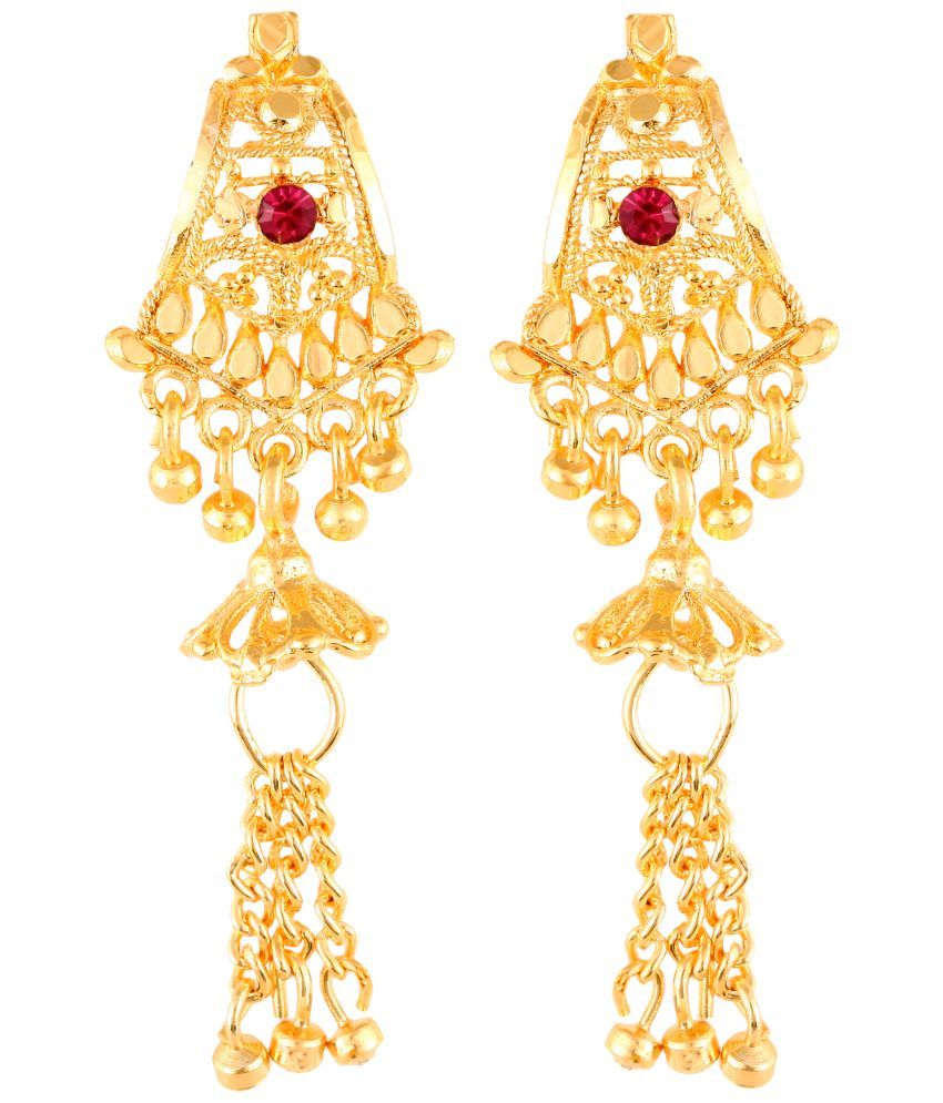     			VIVASTRI Golden Jhumki Earrings ( Pack of 1 )